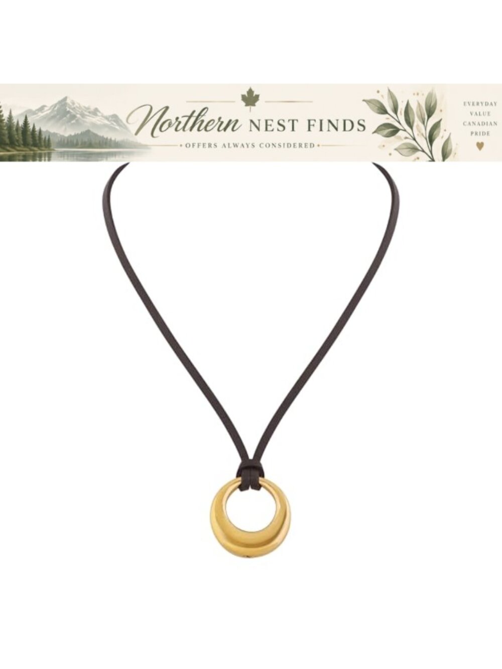 Gothic Faux Leather O Ring Choker Necklace